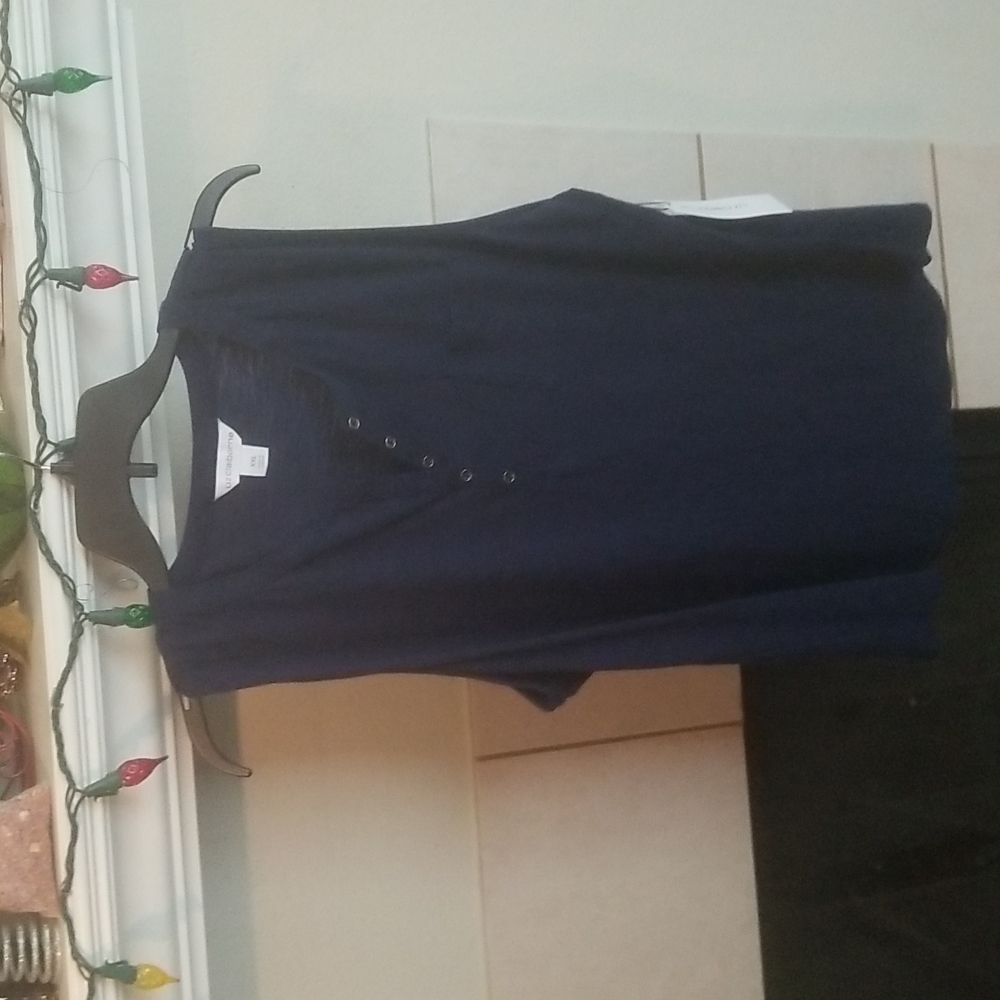 Blue simple blouse to put and go. NWT